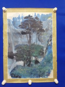 著名画家 ：张亚民 山水画 一幅（精品）尺寸68——————47厘米 ：七八十年代 ，作品