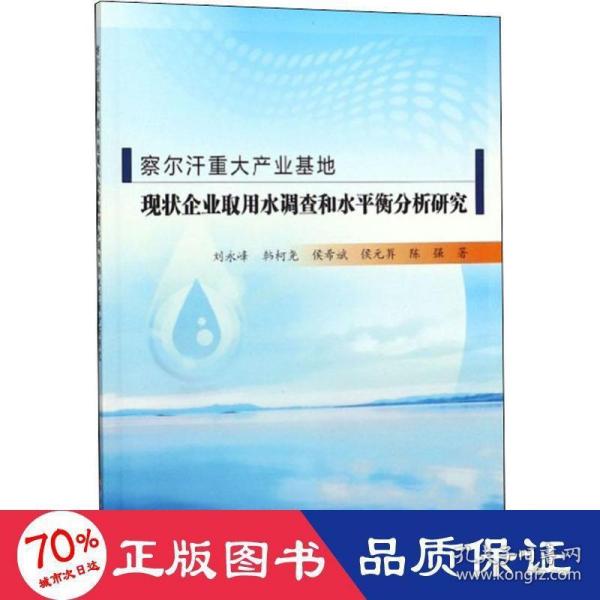 察尔汗重大产业基地现状企业取用水调查和水平衡分析研究