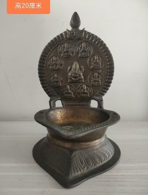 佛像铜油灯9052