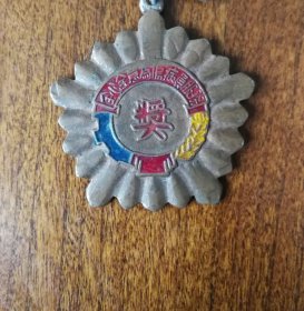 奖章！全心全意为伤病员服务。山东省人民政府卫生厅颁。1953年6月
