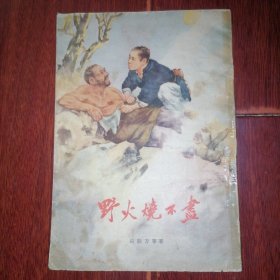 (50年代老版本)野火烧不尽 插图本 1955年1版1956年2印 繁体竖排本（自然旧泛黄 品相看图自鉴免争议）