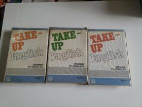 《TAKE-UP english》三本書，三盒磁帶
