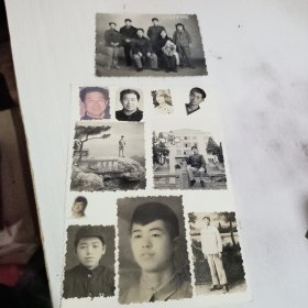 50年代 家庭照 多张黑白老照片 结婚照 放二二照片文件夹