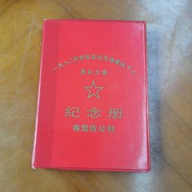 老笔记本: 1982年社队企业先进集体、个人表彰大会纪念册   等驾坡公社