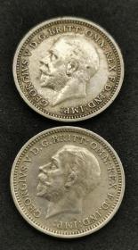 1934年1935年小银币各一个