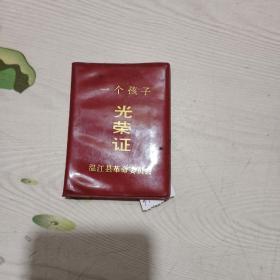 一个孩子光荣证