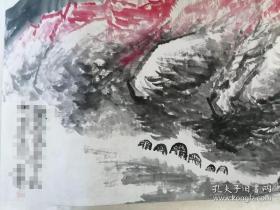 林玉森 画， 陕北高原，石鲁画风 六尺 可定做尺寸
华人画家 为人低调，云游世界各地采风  已福州