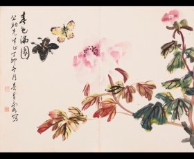 设色纸本 镜片

尺寸：31×42cm 约1.2平尺/幅

作者简介：吴青霞(1910-2008)，生于武进县城(今常州市区)。初名吴德舒，号篆香阁主、华堂、龙城史女。江苏苏州人。绘画世家出身。1934年与李秋君、周练霞、陆小曼等组 吴青霞成中国女子书画会。1956年受聘为上海中国画院画师。善画鲤鱼，以鱼为师，得形入神，有“鲤鱼吴”之雅称，喜用生宣画水墨鲤鱼。又善写芦雁，师边寿民，大笔落墨