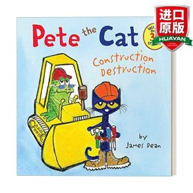 英文原版 Pete the Cat: Construction Destruction 皮特猫建筑和破坏 英语入门启蒙绘本 吴敏兰推荐 英文版 进口英语原版书籍
