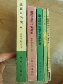 夜幕中的闪光，钢铁是怎样炼成的，拖拉机站站长和总农艺师，火力点，找到面目的人。几本苏联小说。合售。