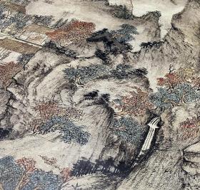 “中国历代绘画珍本”5幅，散页装帧，超大画幅，长度97cm-146cm，独立卷筒装，汇集“元四家”黄公望《九峰雪霁图》、王蒙《葛稚川移居图》、吴镇《洞庭渔隐图》、倪瓒《秋亭嘉树图》和曹知白《雪山图》