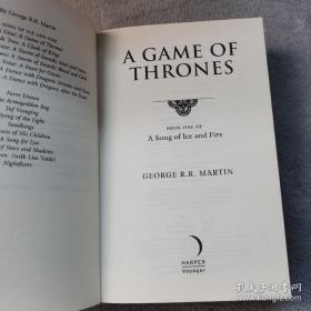 A Game of Thrones：Book 1 of a Song of Ice and Fire冰与火之歌1:权利的游戏 英文