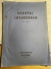 德州灌溉试验站：盐化浅色草甸土土壤水分状况初步分析