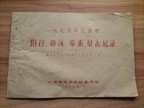 1975年江西省田径、游泳、举重、射击记录