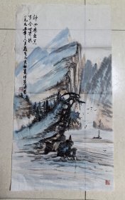 四川著名画家王德忠二尺山水画原作