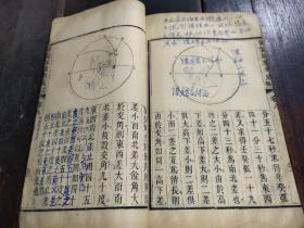 【天文天象学著作】《御制仪象考成》（上编卷八)清允禄、戴进贤等奉敕修纂，清代。开本大27cm×17cm（1~108筒子页内容全）（尾页缺失）品相如图所示 自定，观天象占卜算卦，知世事;观星图，明道理。天体，日象，月象，星象（几乎大部分页面都有图片）！