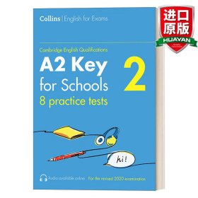 英文原版 Practice Tests for A2 Key For Schools (Volume 2)新校园版KET考试模拟题8套#2 英文版 进口英语原版书籍