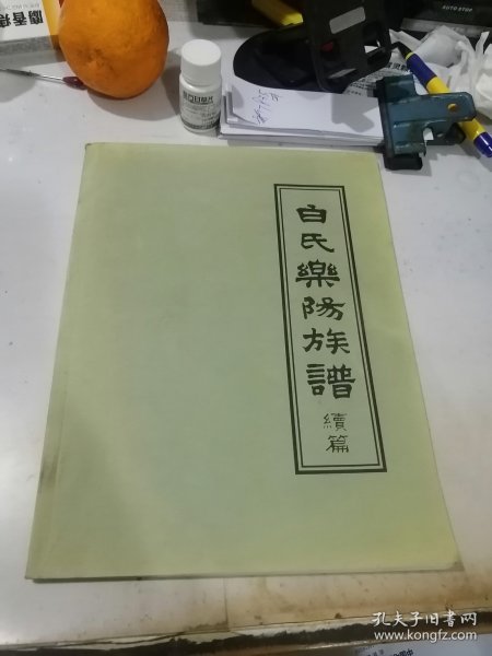 白氏乐阳族谱 续编 （16开本，） 内页干净。介绍了四川白氏的后裔。