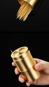 纯黄铜牙签筒