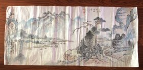 孔广钧山水画【115厘米x50厘米】