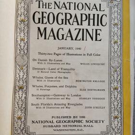 national geographic美国国家地理（1940年   1—12   期16开精装合订本）（八一电影制片厂藏书，外文原版，实物拍图，内带  芬兰美景  1940年香港悖论 瑞典乡村  等 相关内容，外品详见图，古旧图书买前详询，售后不退）