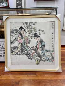 以故名家陈和莲国画人物作品，个展四尺斗方作品真迹