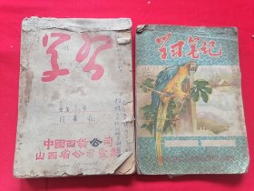 五十年代中医学习笔记2本正反面写约150页左右