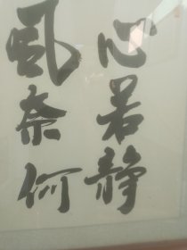 云南书法家冉云江书法斗方(心若静风奈何)