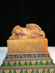 旧藏 寿山石田黄 名家 龙凤呈祥 印章