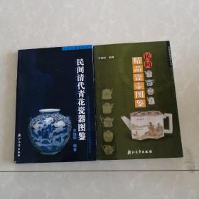 民间清代青花瓷器图鉴民间精品瓷壶图鉴，两册合售80元九五品