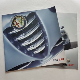 2001年 意大利 爱快  ALFA ROMEO 147 轿车 汽车 阿尔法 罗密欧 运动轿车 画册 目录 样本 宣传册