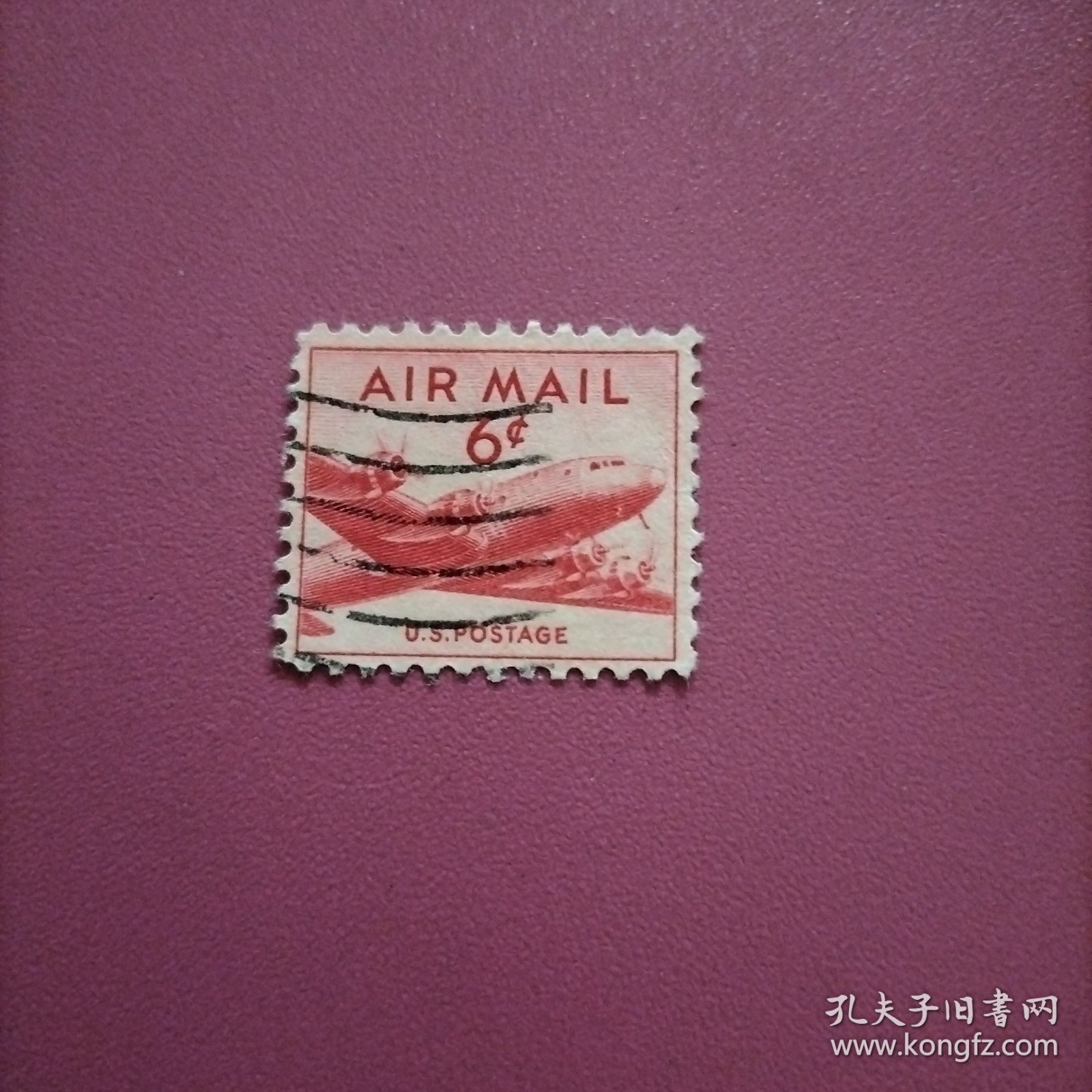 美国信销邮票 1949年 航空航天 飞机 面值6C （ 库存 1 ）