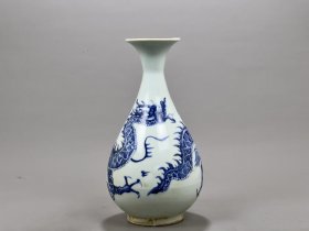 元青花龙纹玉壶春瓶 古玩古董古瓷器老货收藏