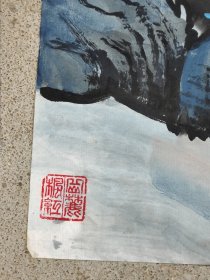 李果因国画一幅:洞庭秋月。