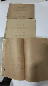 三本六七十年代伊川县五金商品牌价两册，百货文化收音机自行车牌价1966年制，两本16开本的，一本大16开本，记录了1966年，1976年伊川县商品的当时价格，具有历史意义，主席语录，