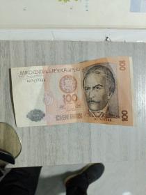 秘鲁纸币100元真钱