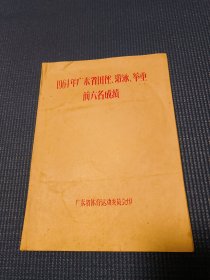 1964年 广东省田径.游泳.举重前六名成绩