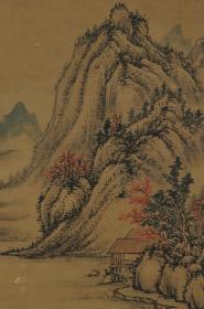 王翚古画 青绿《山水》
作品尺寸：140*65cm，确保手绘老画。