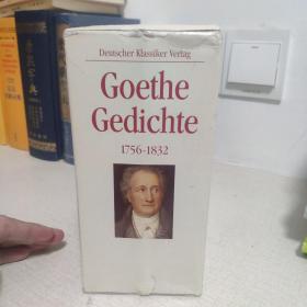 国内现货  德语版  歌德诗歌集1756-1799+1800-1832（文本+评注）Goethe Gedichte  : Text und Kommentar 两卷合售 布面精装/带函套 德国古典学出版社出版!权威评注，专业版本  德文原版  歌德所有的诗歌，两千多页内容!  250周年诞辰纪念版!