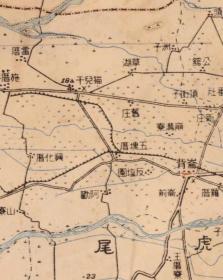 古地图1897 台中台南高雄州二十万分之壹图。纸本大小89.28*116.93厘米。宣纸艺术微喷复制