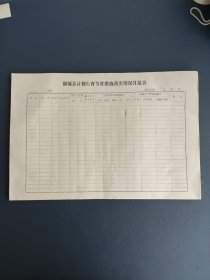 山东省临沂市郯城县节育措施落实情况月报表 厚厚一沓 重450克