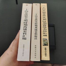 二十四史西域史料汇编，全三册合售，二十四史两汉时期西域史料校注，二十四史唐宋元明时期西域史料汇编，二十四史魏晋南北朝时期西域史料汇编，全三册合售，新疆大学出版社2003年一版一印，绝版稀缺，爱书人私家藏书保存完好正版现货