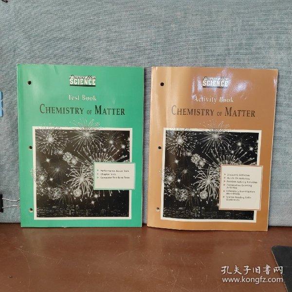 Test Book (Chemistry of Matter Prentice Hall Science)；Chemistry of Matter Activity Book (Prentice Hall Science)；【英文原版，2本合售】