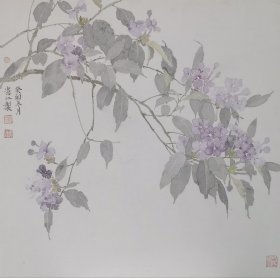 【保真名家字画】孔宪江 50X50cm2孔宪江：号一江 画家 1968年生于天津市宝坻区，1990年毕业于天津市美术学院绘画系，师从霍春阳、李孝萱、刘文生老师，天津美术家协会会员，宝坻区美术家协会副主席，区政协委员