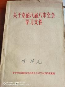 关于党的八届八中全会学习文件