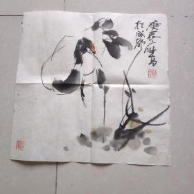 著名四川画家 邱应昌 国画小品9 长34宽34 终身保真