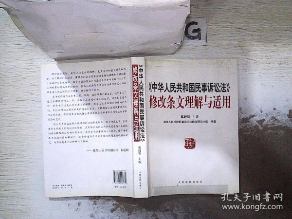 《中华人民共和国民事诉讼法》修改条文理解与适用