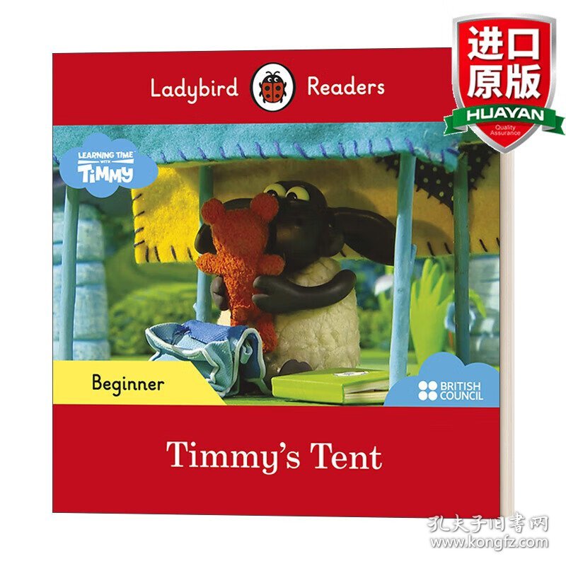 英文原版 First Words with Timmy: Timmy's Tent - Ladybird Readers Beginner Level 小瓢虫分级读物入门级： 小小羊提米的帐篷 英文版 进口英语原版书籍