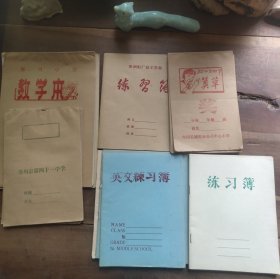 各种作业本16本，770克合售。D