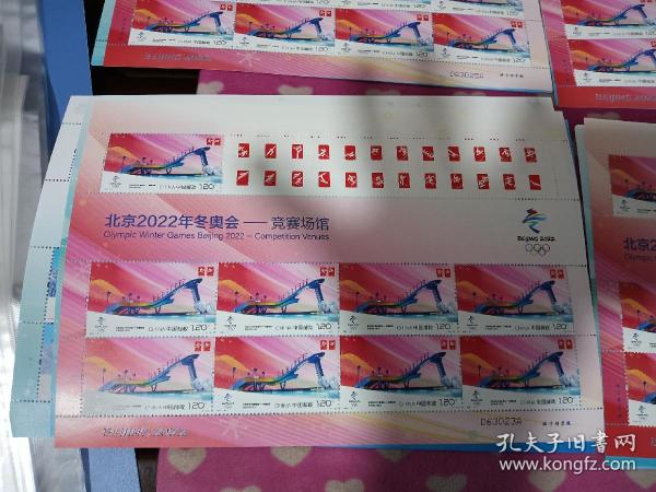 冬奥会竞赛场馆邮票撕口大版四版全同号